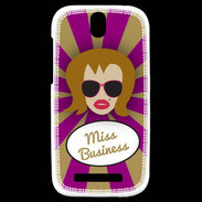 Coque HTC One SV Miss business Rousse