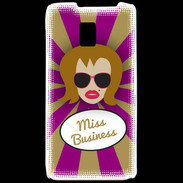 Coque LG P990 Miss business Rousse