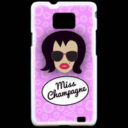 Coque Samsung Galaxy S2 Miss Champagne Brune