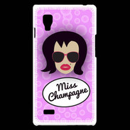Coque LG Optimus L9 Miss Champagne Brune