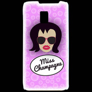 Coque LG P990 Miss Champagne Brune