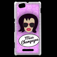 Coque Sony Xperia M Miss Champagne Brune