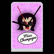Pendule de bureau Miss Champagne Brune