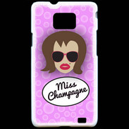 Coque Samsung Galaxy S2 Miss Champagne Chatain