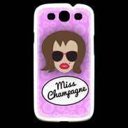 Coque Samsung Galaxy S3 Miss Champagne Chatain