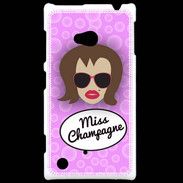 Coque Nokia Lumia 720 Miss Champagne Chatain