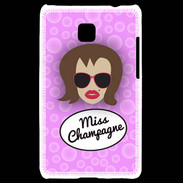 Coque LG Optimus L3 II Miss Champagne Chatain