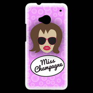Coque HTC One Miss Champagne Chatain