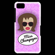 Coque Blackberry Z10 Miss Champagne Chatain
