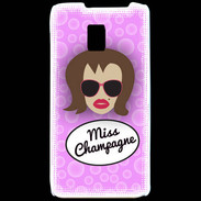 Coque LG P990 Miss Champagne Chatain