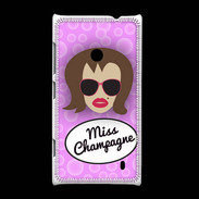 Coque Nokia Lumia 520 Miss Champagne Chatain