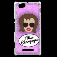 Coque Sony Xperia M Miss Champagne Chatain