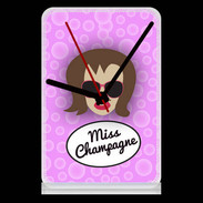 Pendule de bureau Miss Champagne Chatain