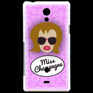 Coque Sony Xperia T Miss Champagne Rousse