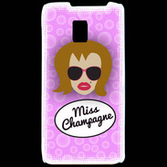 Coque LG P990 Miss Champagne Rousse