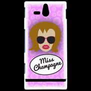Coque Sony Xperia U Miss Champagne Rousse