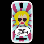 Coque HTC One SV Miss Clubbing Blonde