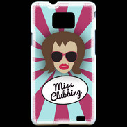 Coque Samsung Galaxy S2 Miss Clubbing Chatain