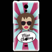 Coque Sony Xperia T Miss Clubbing Chatain