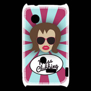 Coque Sony Xperia Typo Miss Clubbing Chatain