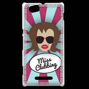 Coque Sony Xperia M Miss Clubbing Chatain