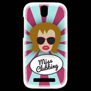Coque HTC One SV Miss Clubbing Rousse
