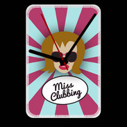 Grande pendule murale Miss Clubbing Rousse