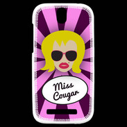 Coque HTC One SV Miss Cougar Blonde