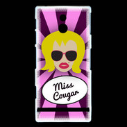 Coque Sony Xperia P Miss Cougar Blonde