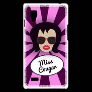 Coque LG Optimus L9 Miss Cougar Brune