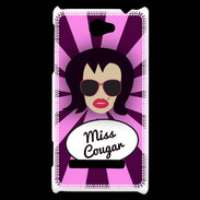 Coque HTC Windows Phone 8S Miss Cougar Brune
