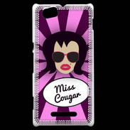 Coque Sony Xperia M Miss Cougar Brune