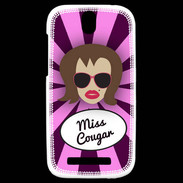 Coque HTC One SV Miss Cougar Chatain