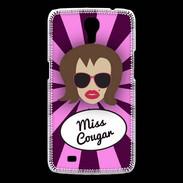 Coque Samsung Galaxy Mega Miss Cougar Chatain