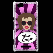 Coque Sony Xperia M Miss Cougar Chatain