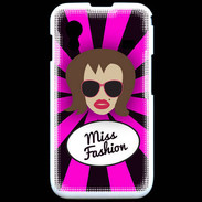Coque Samsung ACE S5830 Miss Fashion Chatain