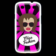 Coque Samsung Galaxy S3 Miss Fashion Chatain