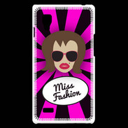 Coque LG Optimus L9 Miss Fashion Chatain