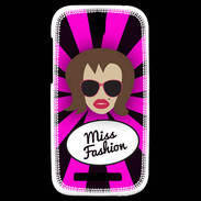 Coque HTC One SV Miss Fashion Chatain