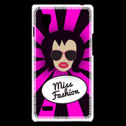 Coque LG Optimus L9 Miss Fashion Brune