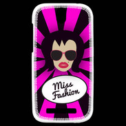 Coque HTC One SV Miss Fashion Brune