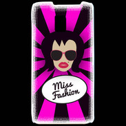 Coque LG P990 Miss Fashion Brune