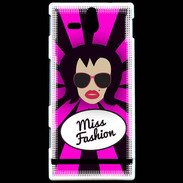 Coque Sony Xperia U Miss Fashion Brune