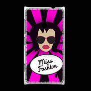 Coque Nokia Lumia 520 Miss Fashion Brune