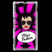 Coque Sony Xperia M Miss Fashion Brune