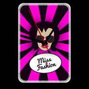 Grande pendule murale Miss Fashion Brune