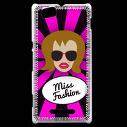 Coque Sony Xperia M Miss Fashion Rousse