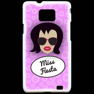 Coque Samsung Galaxy S2 Miss Fiesta Brune