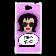 Coque HTC Windows Phone 8S Miss Fiesta Brune