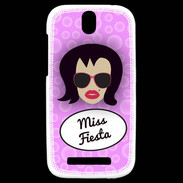 Coque HTC One SV Miss Fiesta Brune